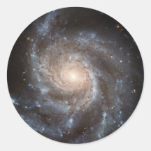 Galaxie en spirale adhésifs ronds