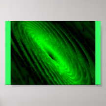 Galaxie verte au néon posters