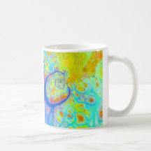 Galaxies naissantes - Teal et courants de chaux Mug À Café