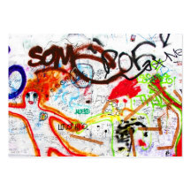 Galerie de côté est, mur de Berlin, Graffiti (2) Modèle De Carte De Visite