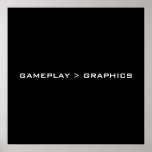 Gameplay > graphiques. Blanc noir Affiches