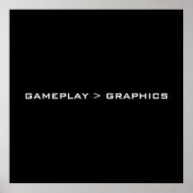 Gameplay > graphiques. Blanc noir Affiches