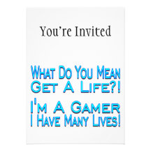Gamer de beaucoup de vies invitations