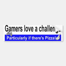 gamers, pizza adhésif pour voiture