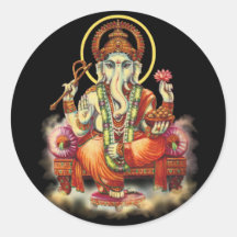 Ganesh Autocollants Ronds