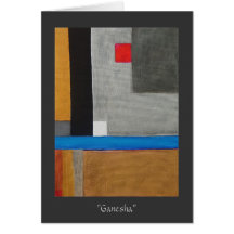 Ganesha Abstract Art Greeting Card