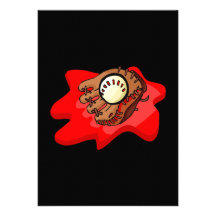 Gant avec le base-ball faire-parts