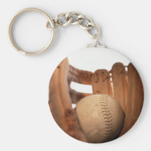 Gant et boule de base-ball porte-clé