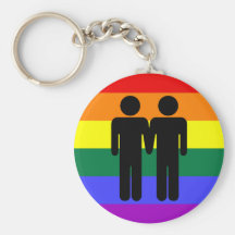 Garçon + Arc-en-ciel Keychain de garçon Porte-clé