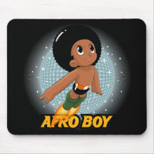 Garçon d'Afro Tapis De Souris