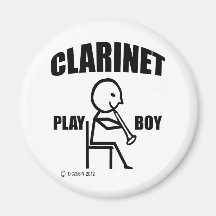 Garçon de jeu de clarinette magnets pour réfrigérateur