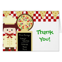 Garçon de Merci de partie de pizza de KRW Cartes De Vœux