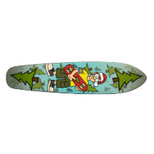 Garçon de patineur de Père Noël Skateboards Personnalisés