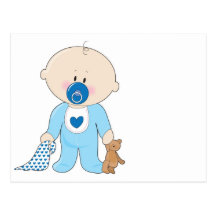 Garçon de Soother de bébé Carte Postale
