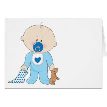 Garçon de Soother de bébé Cartes De Vœux