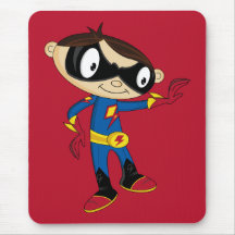 Garçon mignon de super héros tapis de souris