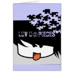 Garçon ultra mignon d'Anime Cartes De Vœux