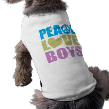 Garçons d'amour de paix t-shirt pour toutou