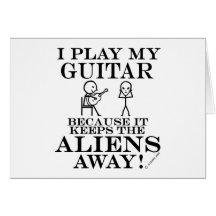 Garde la guitare partie d'aliens carte