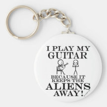 Garde la guitare partie d'aliens porte-clefs