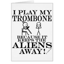 Garde le trombone parti d'aliens carte