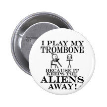 Garde le trombone parti d'aliens pin's avec agrafe