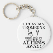 Garde le trombone parti d'aliens porte-clefs