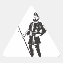 Garde sikhe indienne rétro stickers en triangle