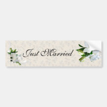 Gardénias de mariage autocollant pour voiture