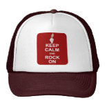 Gardez la roche calme dessus casquette de camionneur