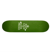 Gardez le calme et aimez les grenouilles (toute co skateboards