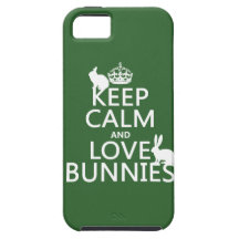 Gardez le calme et aimez les lapins - toutes les c coques iPhone 5 Case-Mate