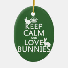 Gardez le calme et aimez les lapins - toutes les c ornement de noël