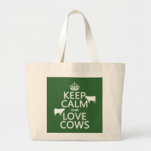 Gardez le calme et aimez les vaches (toutes les co sac