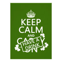 Gardez le calme et ayez une boisson (irlandaise) ( invitations