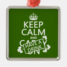 Gardez le calme et ayez une boisson (irlandaise) ( décorations pour sapins de noël