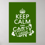 Gardez le calme et ayez une boisson (irlandaise) ( poster