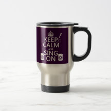 Gardez le calme et chantez sur (le karaoke) mug