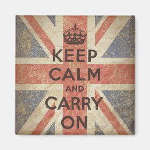 Gardez le calme et continuez avec le drapeau BRITA Magnets Pour Réfrigérateur