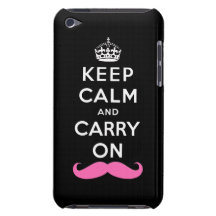 Gardez le calme et continuez la moustache rose étuis barely there iPod