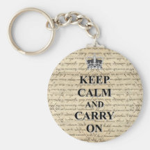 Gardez le calme et continuez porte-clefs