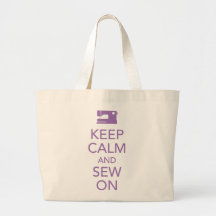 Gardez le calme et cousez sur le sac fourre-tout p