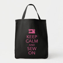 Gardez le calme et cousez sur le sac fourre-tout r