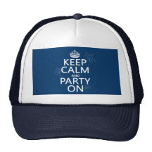 Gardez le calme et la partie dessus - toutes les c casquettes de camionneur