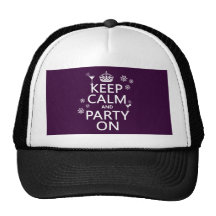 Gardez le calme et la partie dessus - toutes les c casquettes