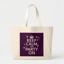 Gardez le calme et la partie dessus - toutes les c sac en toile