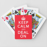 Gardez le calme et l'affaire sur des cartes de jeu jeux de cartes