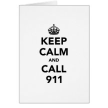 Gardez le calme et l'appel 911 carte