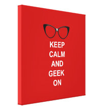 Gardez le calme et le geek dessus impression sur toile