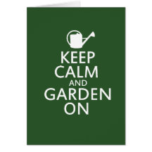 Gardez le calme et le jardin dessus cartes